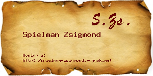 Spielman Zsigmond névjegykártya