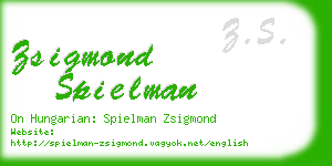 zsigmond spielman business card